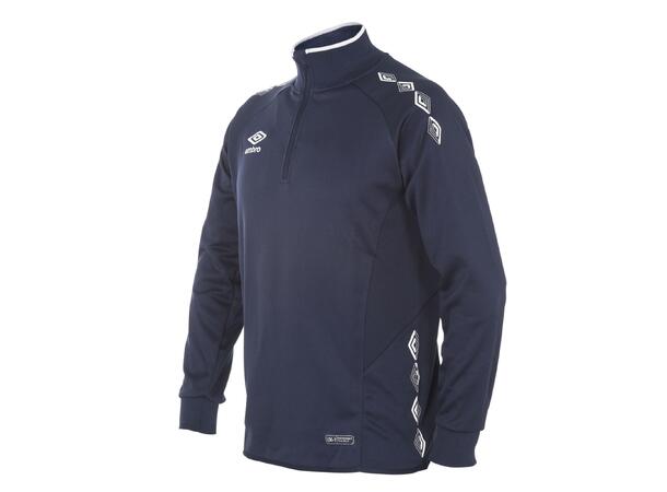 UMBRO UX-1 Half Zip Marine/Hv M Treningsgenser med glidelås 