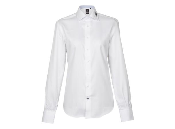 ST Giovani Skjorte L/A Hvit S Langermet skjorte med brodert logo