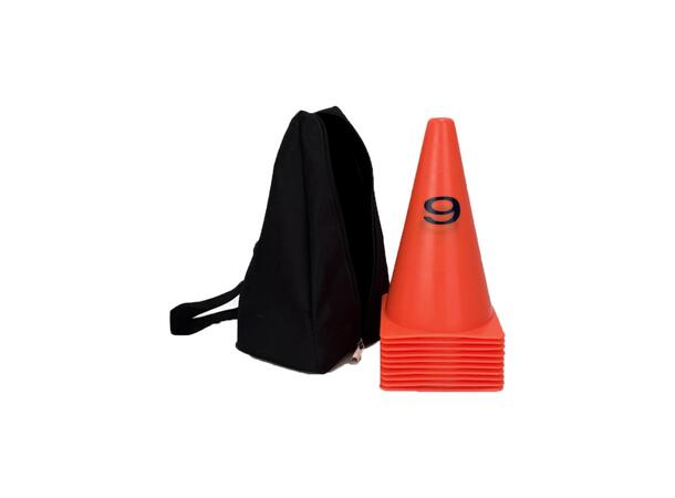 UMBRO Cones set 23cm tall 0-9 ass. 0 Sett med 10 kjegler merket med tall 0-9 
