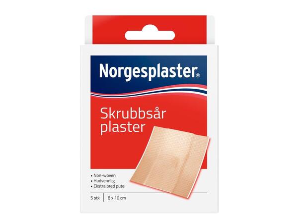 NORGESPLASTER Skrubbsårplaster 5stk 10pk Plaster til lindring av skrubbsår