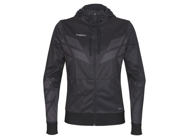 FIBRA Sync Hood Zip Jr Sort 152 Junior hettejakke med børstet innside 