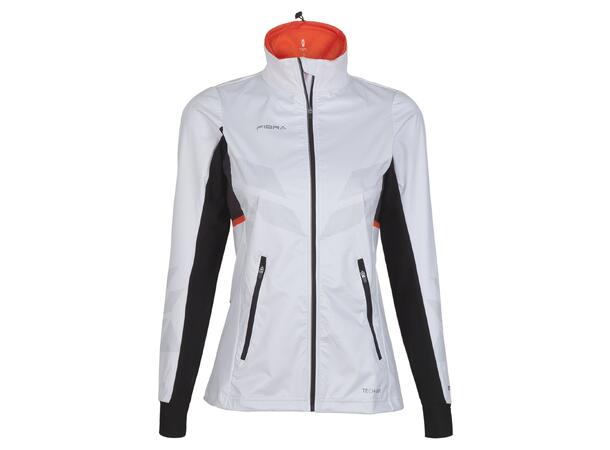 FIBRA Sync Hybrid Jacket W Hvit L Treningsjakke med vindtett front 