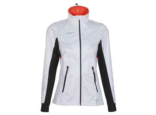FIBRA Sync Hybrid Jacket W Hvit L Treningsjakke med vindtett front 