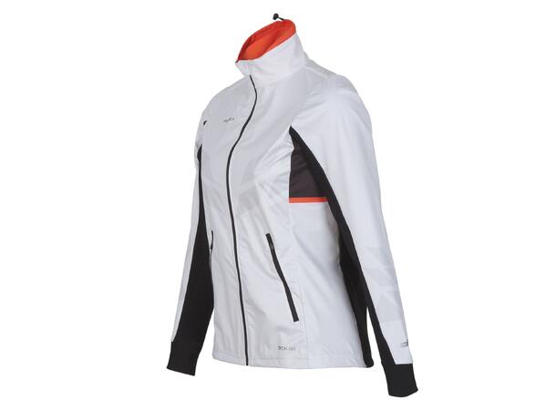 FIBRA Sync Hybrid Jacket W Hvit L Treningsjakke med vindtett front