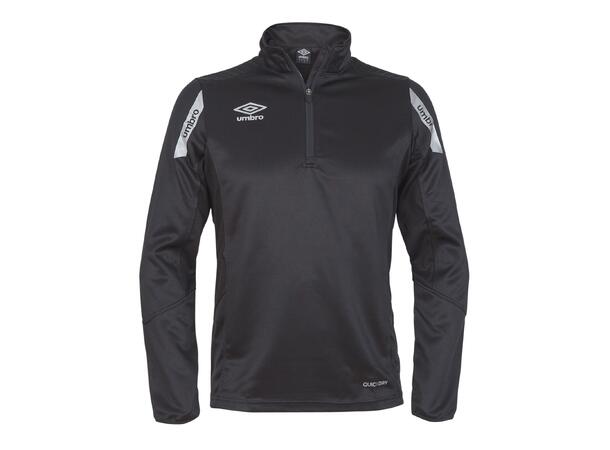 UMBRO Core Sweat Half Zip Sort XS Treningsgenser i teknisk kvalitet 