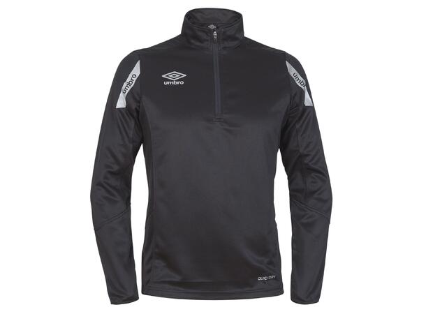 UMBRO Core Sweat Half Zip Sort XS Treningsgenser i teknisk kvalitet 