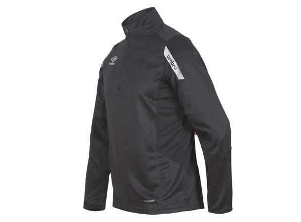 UMBRO Core Sweat Half Zip Sort XS Treningsgenser i teknisk kvalitet 