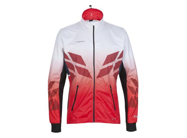 FIBRA Sync Hybrid Jacket Rød S Treningsjakke med vindtett front