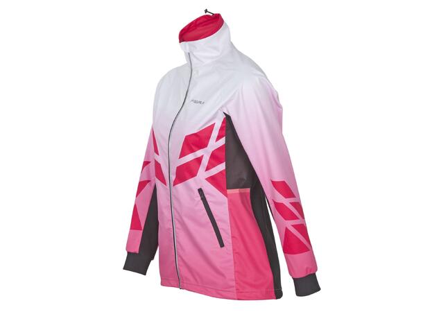 FIBRA Sync Hybrid Jacket W Rosa L Treningsjakke med vindtett front