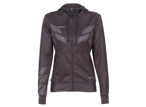 FIBRA Sync Hood Zip W Sort XXL Hettejakke med børstet innside 