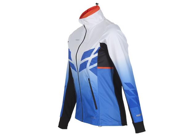 FIBRA Sync Hybrid Jacket W Blå S Treningsjakke med vindtett front