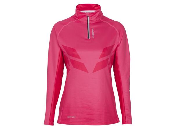 FIBRA Sync Half Zip W Rosa L Komfortabel Half ZIP til dame 
