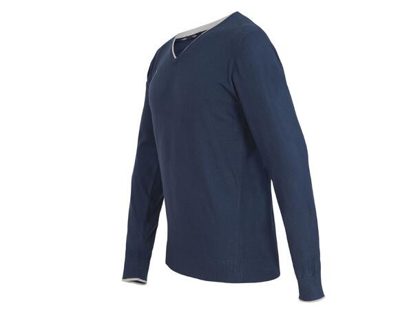 UMBRO Philip Knitted V-neck Mørk blå XL Tynn, finstrikket fritidsgenser 