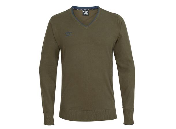 UMBRO Philip Knitted V-neck Grønn XL Tynn, finstrikket fritidsgenser 