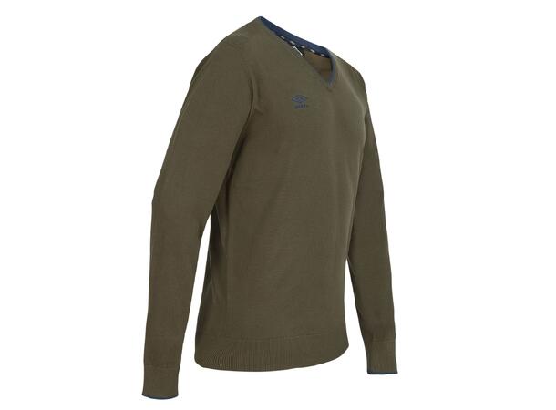UMBRO Philip Knitted V-neck Grønn XL Tynn, finstrikket fritidsgenser 