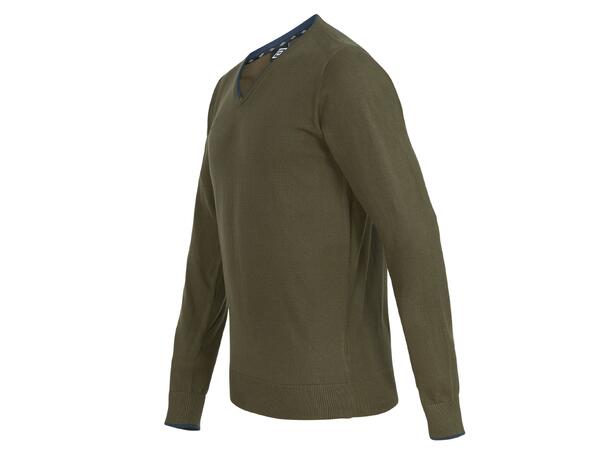 UMBRO Philip Knitted V-neck Grønn M Tynn, finstrikket fritidsgenser 