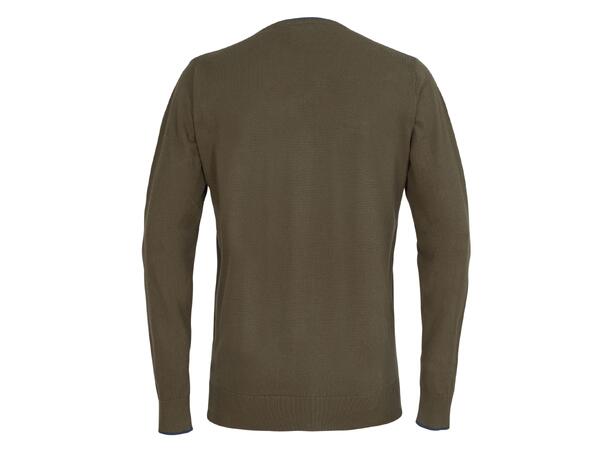 UMBRO Philip Knitted V-neck Grønn M Tynn, finstrikket fritidsgenser 