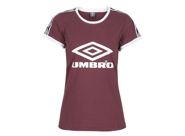 UMBRO Core X Legend Tee W Burgunder 36 T-skjorte til dame i bomull 