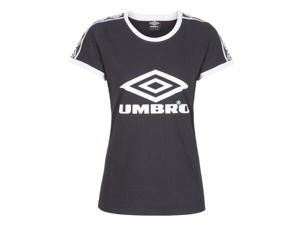 UMBRO Core X Legend Tee W Sort 38 T-skjorte til dame i bomull 