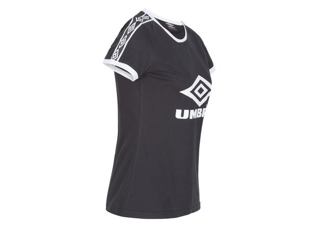 UMBRO Core X Legend Tee W Sort 38 T-skjorte til dame i bomull 