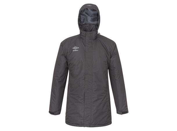 UMBRO UX Elite Team Jacket Sort S Funksjonell lang vattert klubbjakke 