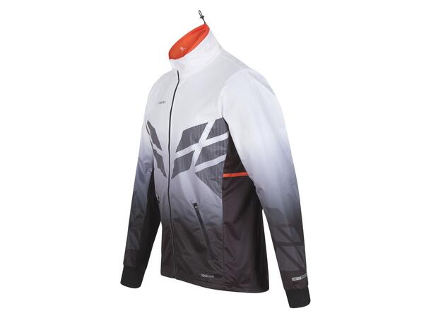 FIBRA Sync Hybrid Jacket Jr Sort 128 Treningsjakke med vindtett front 