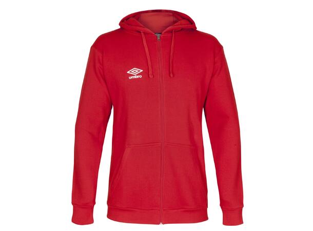 UMBRO Basic Hood Jacket jr Rød 128 Hettegenser med liten logo 