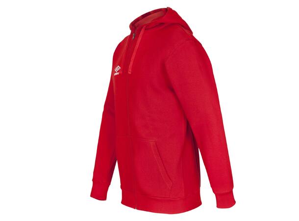 UMBRO Basic Hood Jacket jr Rød 128 Hettegenser med liten logo 
