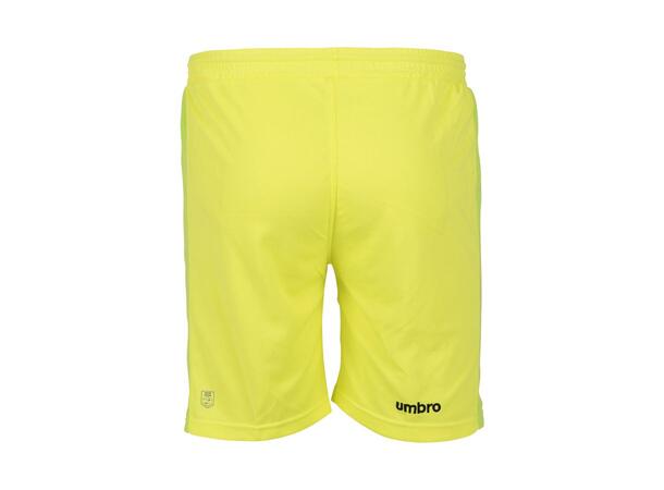 UMBRO UX Elite Keeper Shorts Neongul 152 Junior keepershorts med padding i siden 