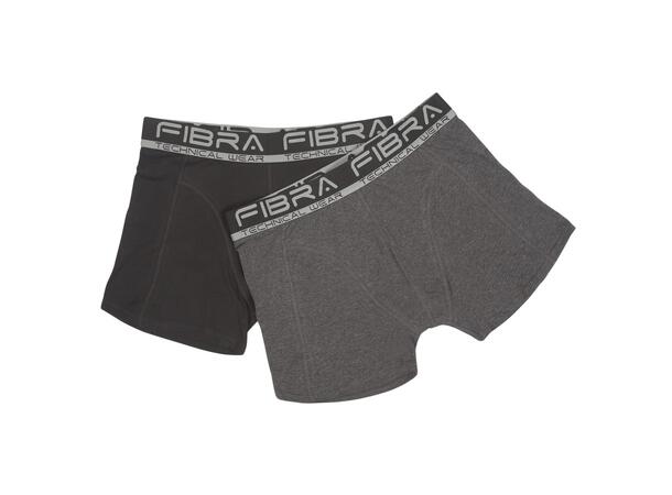 FIBRA Apex Boxer 2pck Sort/Grå M Boksershorts til herre i 2 farger 