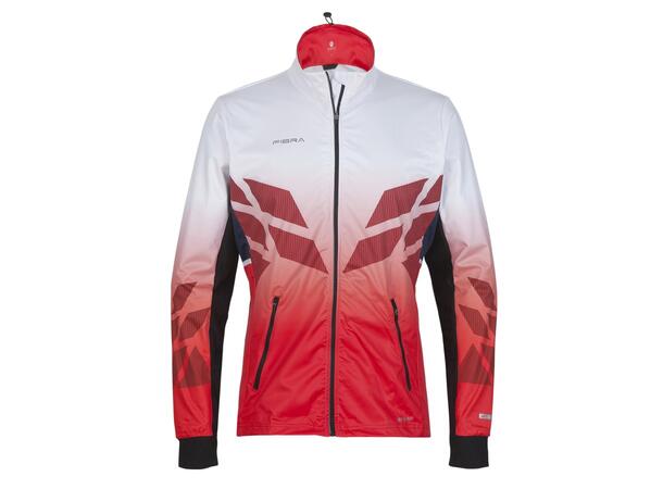 FIBRA Sync Hybrid Jacket Jr Rød 128 Treningsjakke med vindtett front 