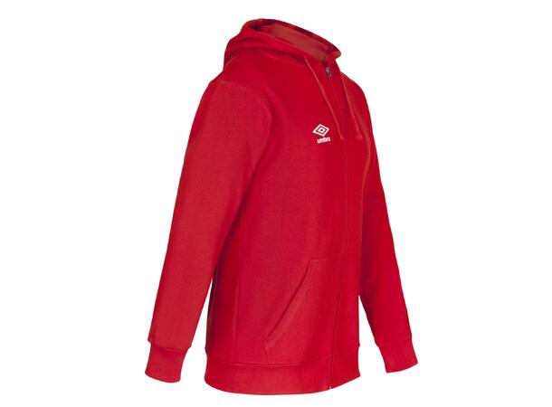 UMBRO Basic Hood Jacket jr Rød 140 Hettegenser med liten logo 