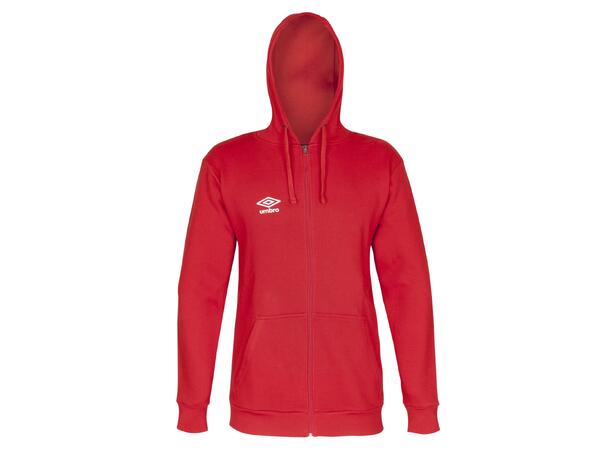 UMBRO Basic Hood Jacket jr Rød 140 Hettegenser med liten logo 