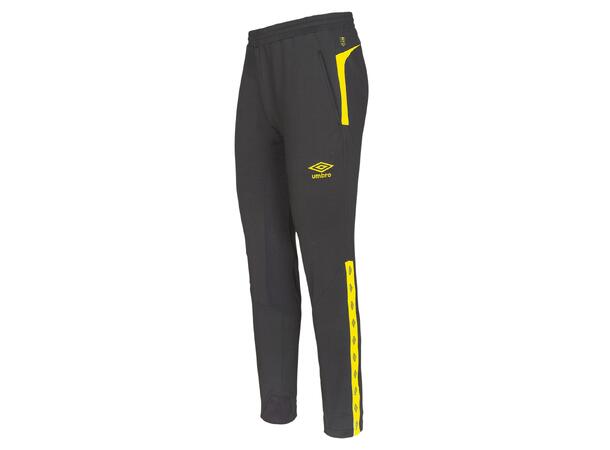 UMBRO UX Elite Pant SlimJ Sort/Gul 164 Treningsbukse i smal passform 
