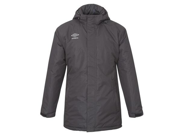 UMBRO UX Elite Team Jacket Sort L Funksjonell lang vattert klubbjakke 