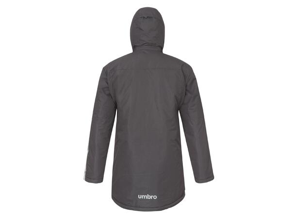 UMBRO UX Elite Team Jacket Sort L Funksjonell lang vattert klubbjakke 