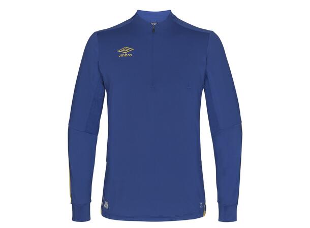 UMBRO UX Elite Half Zip Blå/Gul M Treningsgenser med glidelås 