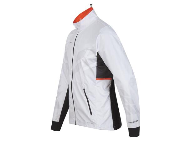 FIBRA Sync Hybrid Jacket Jr Hvit 128 Treningsjakke med vindtett front 