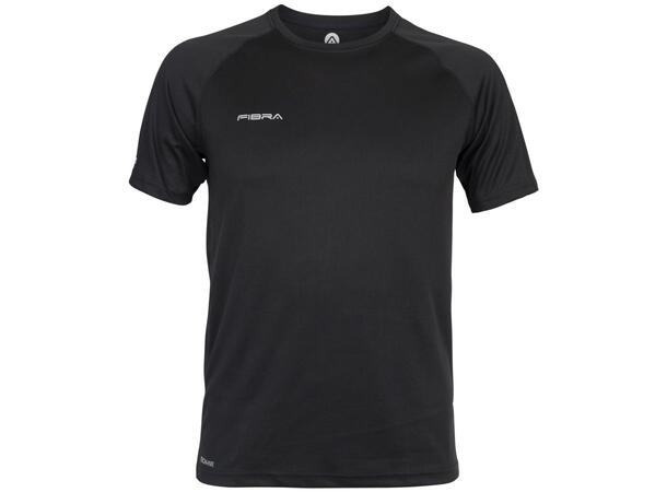 FIBRA Sync Logo Tee Sort XS Lett komfortabel T-skjorte 
