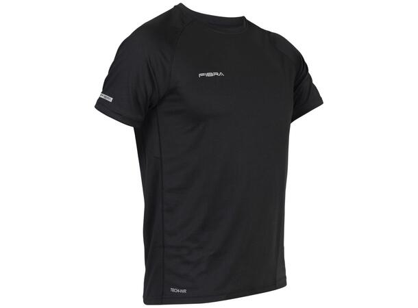 FIBRA Sync Logo Tee Sort XS Lett komfortabel T-skjorte 
