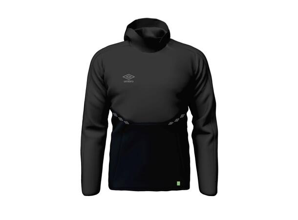 UMBRO Core Tech Hoodie Jr Sort 152 Hettegenser i resirkulert polyester 