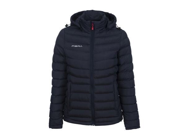 FIBRA Edge Padded Jkt W Marine M Vattert jakke med avtagbar hette 